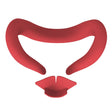 For Meta Quest 3 Silicone Face Cover Eye Mask with Nose Pad(Red) - VR Accessories by PMC TechLife | Online Shopping South Africa | PMC TechLife