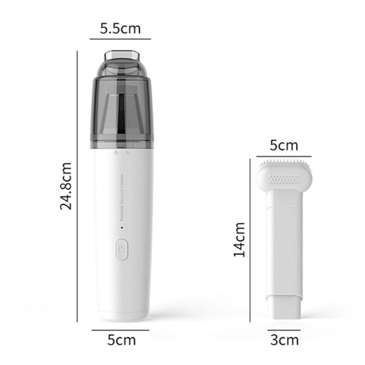 Mini Portable Detachable Wireless Handheld Powerful Car Vacuum Cleaner, Style: Metal Filter (Black)