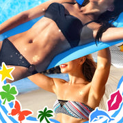 400pcs /Pack Style 6 Tanning Sunbathing Stickers Self Adhesive Body Stickers