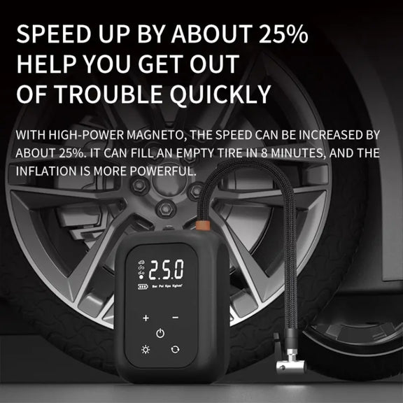 Multifunctional Portable Car Electric Wireless Tire Inflator Pump(Mechanical Button)