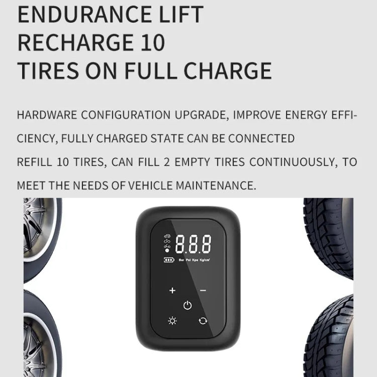 Multifunctional Portable Car Electric Wireless Tire Inflator Pump(Mechanical Button)