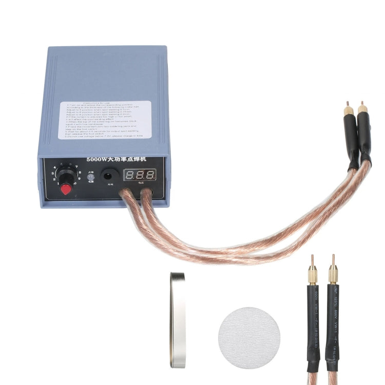 Portable 18650 Battery Spot Welder 5000W High Power Handheld Spot Welding Machine, Style: Automatic Version EU Plug