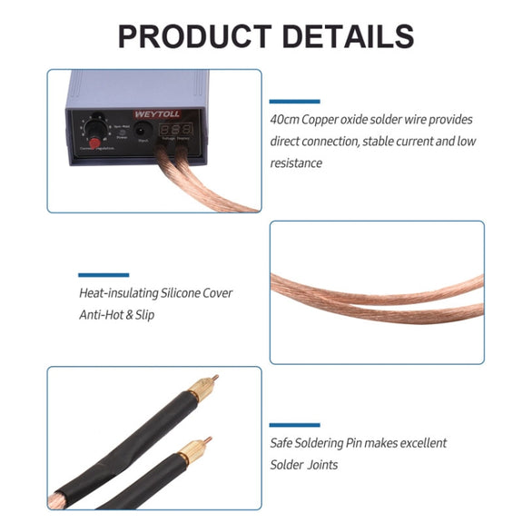 Portable 18650 Battery Spot Welder 5000W High Power Handheld Spot Welding Machine, Style: Automatic Version EU Plug