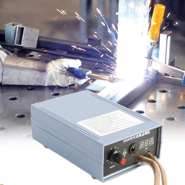 Portable 18650 Battery Spot Welder 5000W High Power Handheld Spot Welding Machine, Style: Automatic Version EU Plug