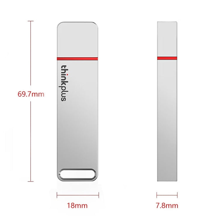Lenovo Thinkplus TU100Pro USB3.1 Solid State Flash Drive High Capacity Metal USB Memory Disk, Size: 512G(Gray)