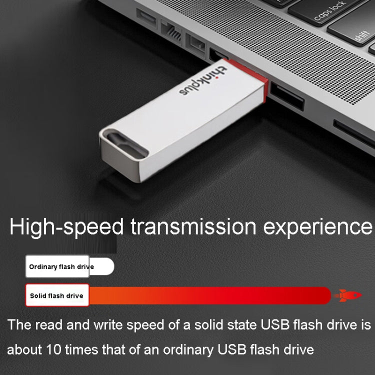 Lenovo Thinkplus TU100Pro USB3.1 Solid State Flash Drive High Capacity Metal USB Memory Disk, Size: 512G(Gray)