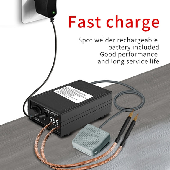 8000W High Power 18650 Battery Handheld Spot Welding Machine, Style: Footswitch Version EU Plug