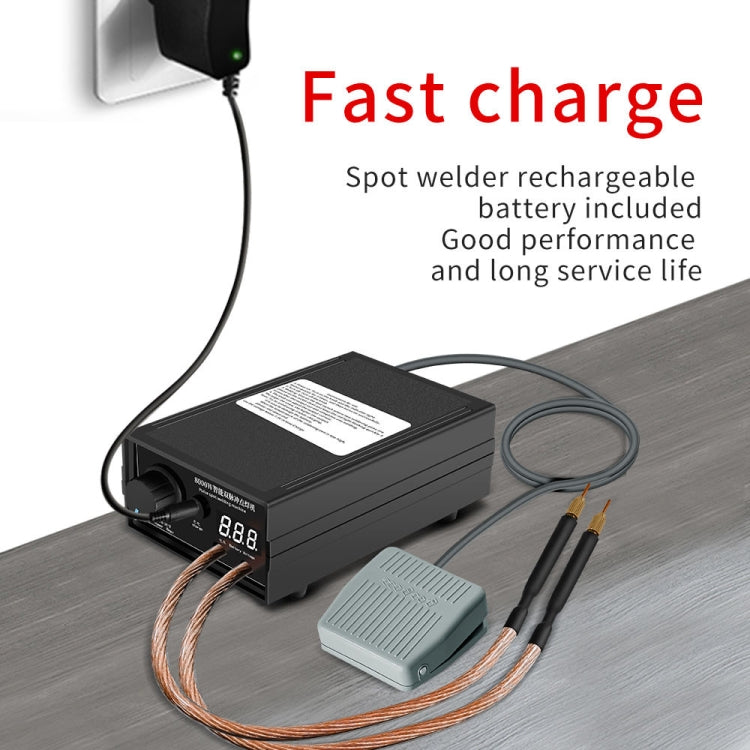8000W High Power 18650 Battery Handheld Spot Welding Machine, Style: Automatic Version US Plug