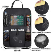 Car Seatback Organiser Storage Hanging Bag(Black)