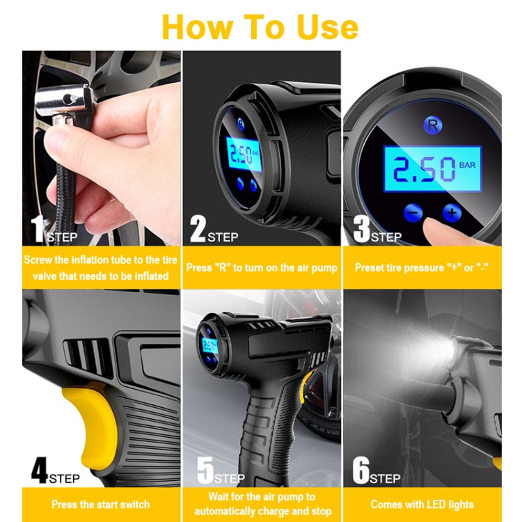 Wireless Digital Display 120W  Car Air Pump Compressor Tire Inflator Equipment