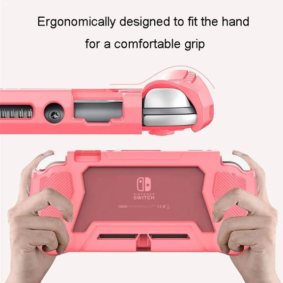 For Nintendo Switch Lite Full Cover Protective Shell TPU Console Case(Black)