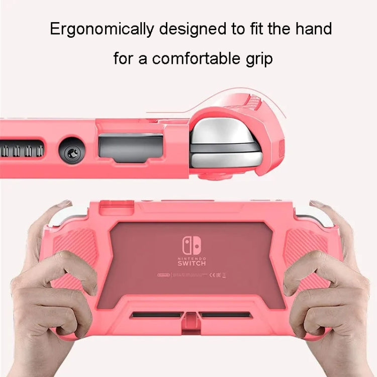 For Nintendo Switch Lite Full Cover Protective Shell TPU Console Case(Black)