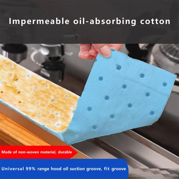 10pcs /Pack Disposable Oil Groove Suction Paper for Cooker Hoods, Spec:  7x90cm Thickened