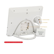 Desktop Digital Perpetual Calendar Study Alarm Clock(Gray White)