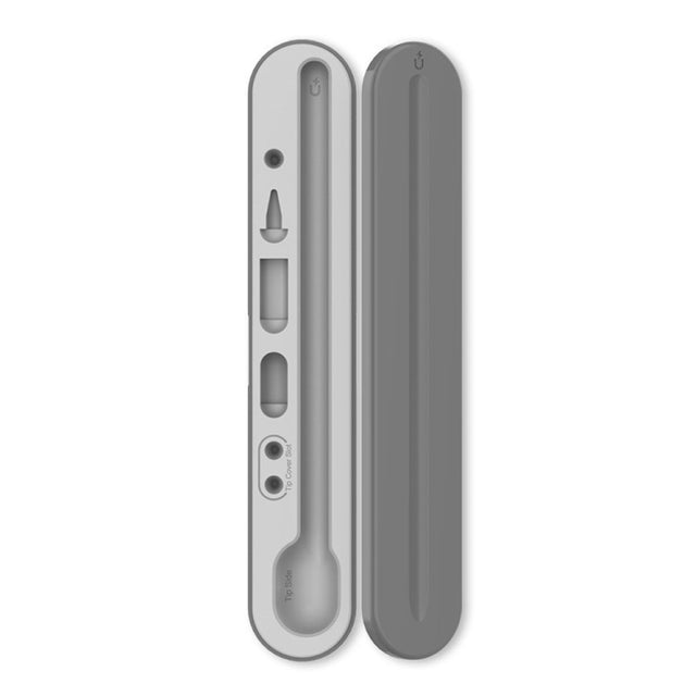 AahStyle PT121 For Apple Pencil 1 / 2 Magnetic Storage Convenient Pen Box(Gray)