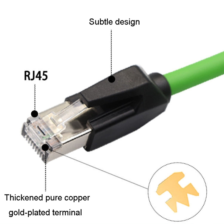 25m CAT6 Double Shielded Gigabit Industrial Cable Vibration-Resistant And Highly Flexible Drag Chain Cable