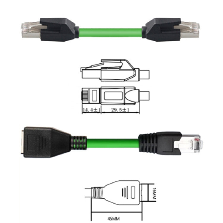 25m CAT6 Double Shielded Gigabit Industrial Cable Vibration-Resistant And Highly Flexible Drag Chain Cable
