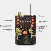 48W Wireless Bluetooth Voice Amplifier with Remote Control Supports USB/TF Card Playback EU Plug(Camouflage)