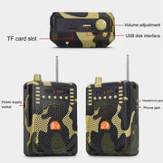 48W Wireless Bluetooth Voice Amplifier with Remote Control Supports USB/TF Card Playback EU Plug(Camouflage)