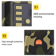 48W Wireless Bluetooth Voice Amplifier with Remote Control Supports USB/TF Card Playback EU Plug(Camouflage)