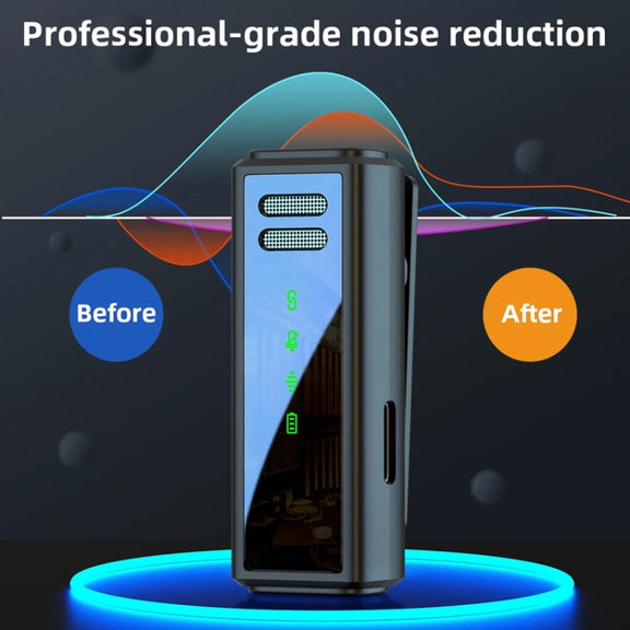One To Two Outdoor Recording Lavalier Microphone Noise Canceling Wireless Mics, Interface: 8 Pin