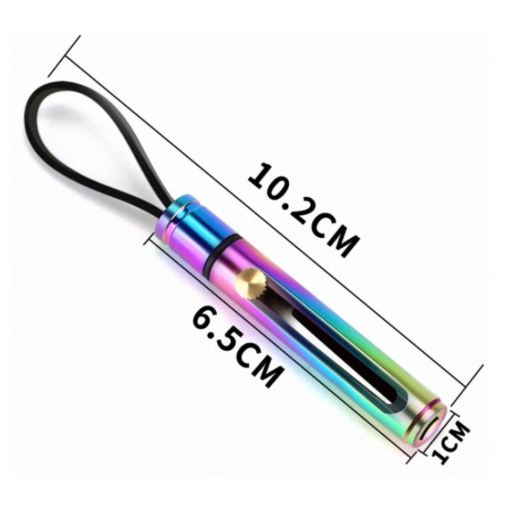Mini Outdoor Portable Multi-functional Detachable Express Keychain, Color: Golden