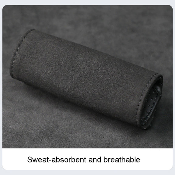 1pair Car Door Handle Decorative Anti-Scratch Cover Car Slippery Leather Inner Door Handle Protective Cover(Brown)
