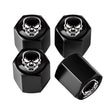 4pcs /Set Skeleton Metal Tire Valve Caps Automobile Modification Universal Valve Core Cover(Black) - Tire Valve Caps by PMC TechLife | Online Shopping South Africa | PMC TechLife | Buy Now Pay Later Mobicred