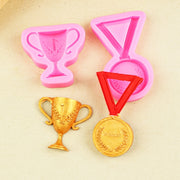 Sports Car Trophy Medal Tire Silicone Mold Glue Plaster Candle Baking Decorative Mold, Specification: A798