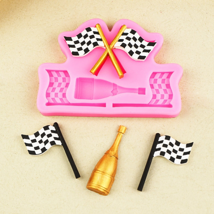 Sports Car Trophy Medal Tire Silicone Mold Glue Plaster Candle Baking Decorative Mold, Specification: A798