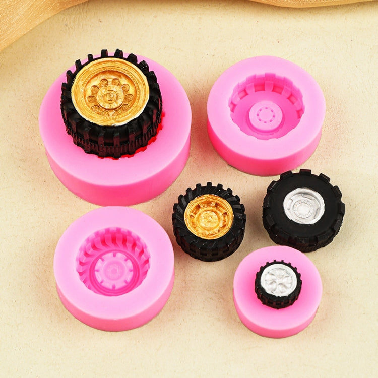 Sports Car Trophy Medal Tire Silicone Mold Glue Plaster Candle Baking Decorative Mold, Specification: A970