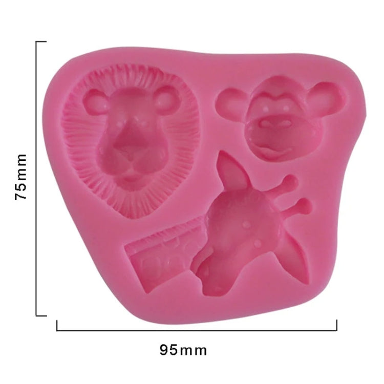 Cartoon Three-dimensional Animals Fondant Silicone Mold Cake Decorating Baking Tools, Specification: 0599