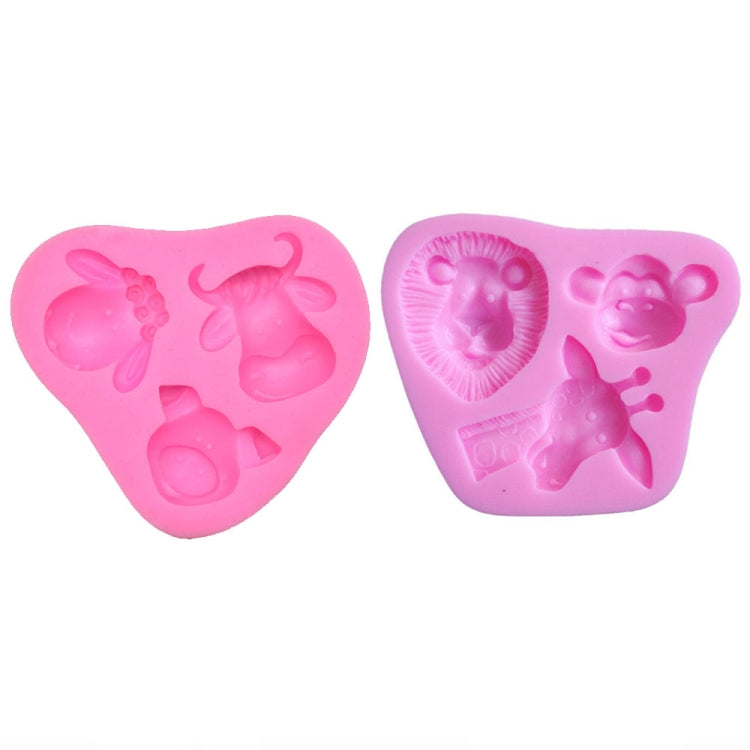 Cartoon Three-dimensional Animals Fondant Silicone Mold Cake Decorating Baking Tools, Specification: 0599