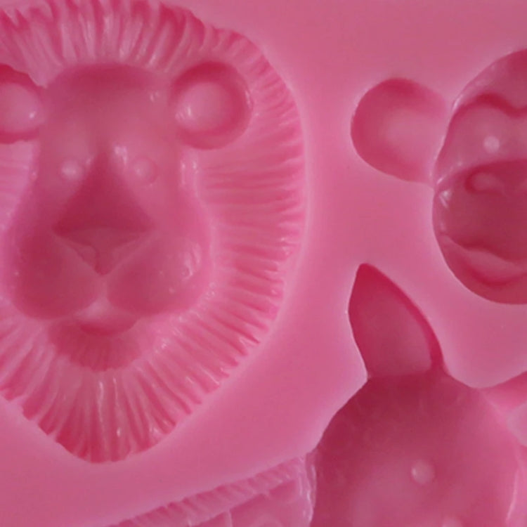 Cartoon Three-dimensional Animals Fondant Silicone Mold Cake Decorating Baking Tools, Specification: 0599