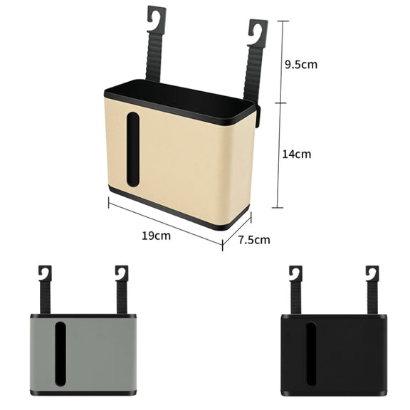 Car Seat Back Hanging Tissue Storage Box(Black)