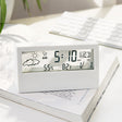 LCD Electronic Desk Clock Digital Display Multifunctional Temperature And Humidity Meter Alarm Clock, Model: Transparent White - Alarm Clocks by PMC TechLife | Online Shopping South Africa | PMC TechLife