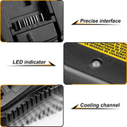 DCB118 For Dewalt 12V-20V Electric Tool Battery Charger, Plug: UK (Black)