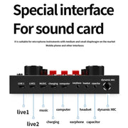 BM800+V8S Sound Card Set  Audio Condenser Mic Studio Singing Microphone