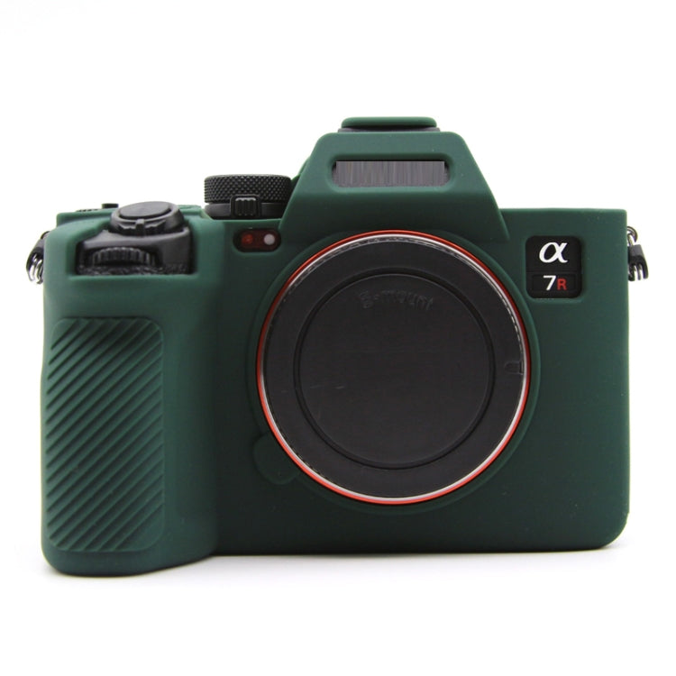 For Sony A7RV Mirrorless Camera Protective Silicone Case, Color: Dark Green