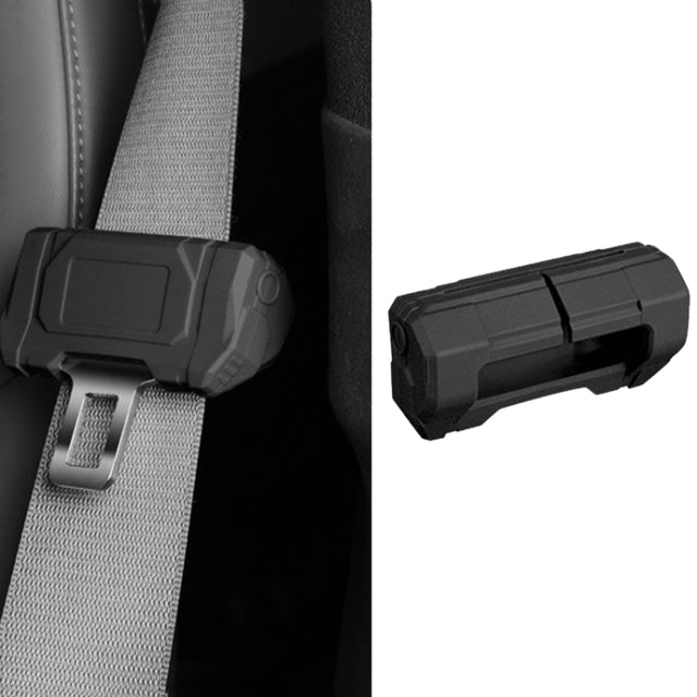 Large Car Seatbelt Buckle Protective Cover Anti Scratch Silicone Protector For Safety Belt Plugs(Black)