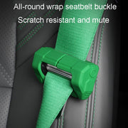 Small Car Seatbelt Buckle Protective Cover Anti Scratch Silicone Protector For Safety Belt Plugs(Black)