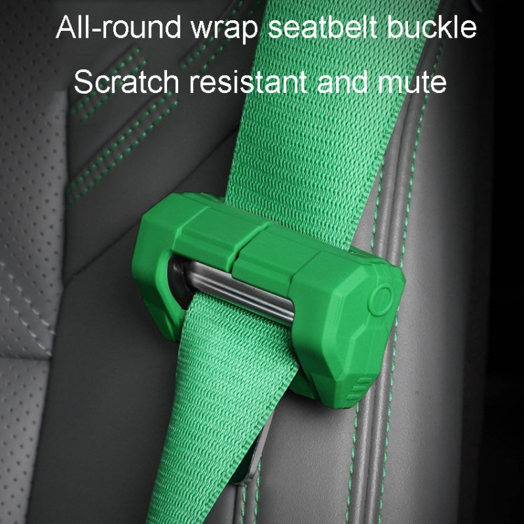 Small Car Seatbelt Buckle Protective Cover Anti Scratch Silicone Protector For Safety Belt Plugs(Black)