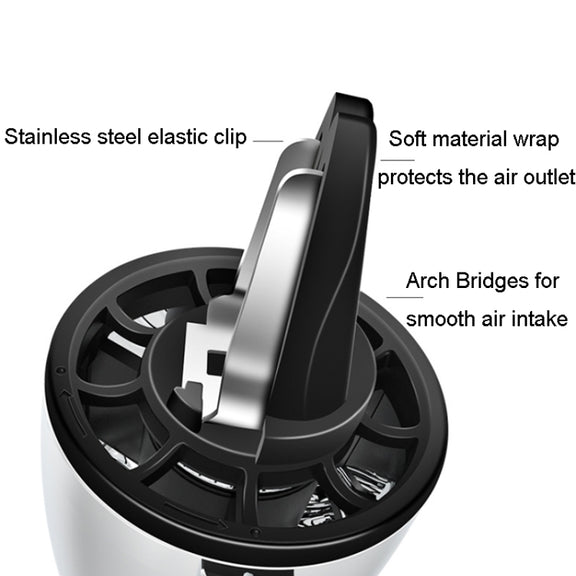 Car Fragrance Super Engine Car Air Conditioning Aroma Diffuser Outlet Ornament, Model: Gray Titanium Blue Light