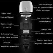 Car Fragrance Super Engine Car Air Conditioning Aroma Diffuser Outlet Ornament, Model: Gray Titanium Red Light