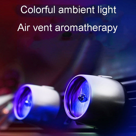 Car Fragrance Super Engine Car Air Conditioning Aroma Diffuser Outlet Ornament, Model: Gray Titanium Red Light
