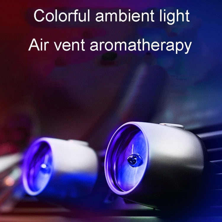 Car Fragrance Super Engine Car Air Conditioning Aroma Diffuser Outlet Ornament, Model: Gray Titanium Red Light