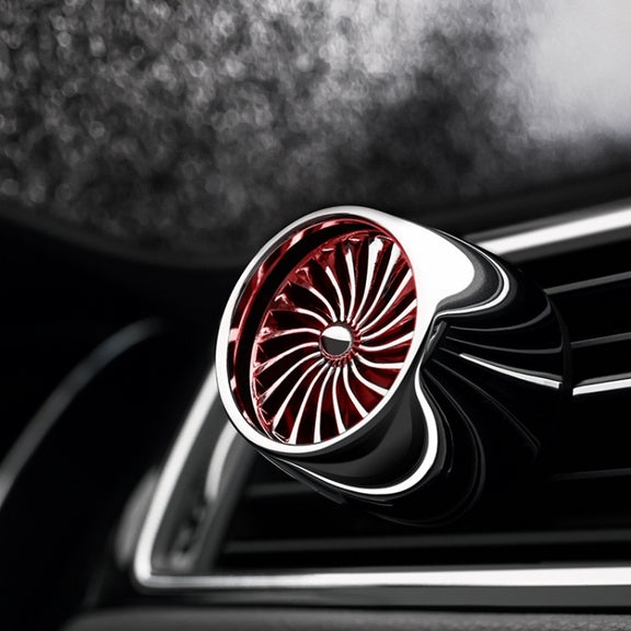 Car Fragrance Super Engine Car Air Conditioning Aroma Diffuser Outlet Ornament, Model: Gray Titanium Red Light