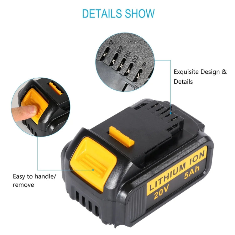 3000mAh For Dewalt DCB180 / DCB181 / DCB200 20V Electrical Tools Spare Battery