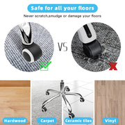 2 Inch 11 x 22mm Plunger Swivel Casters Chair Replacement Wheels(Gray)