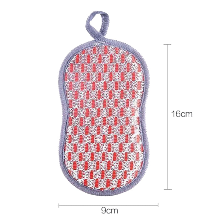 5pcs Double-sided Absorbent Kitchen Dishwashing Sponge Multifunctional Cleaning Rag, Style: Red